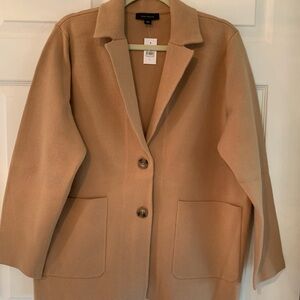 Ann Taylor Tan Blazer with Button Detail